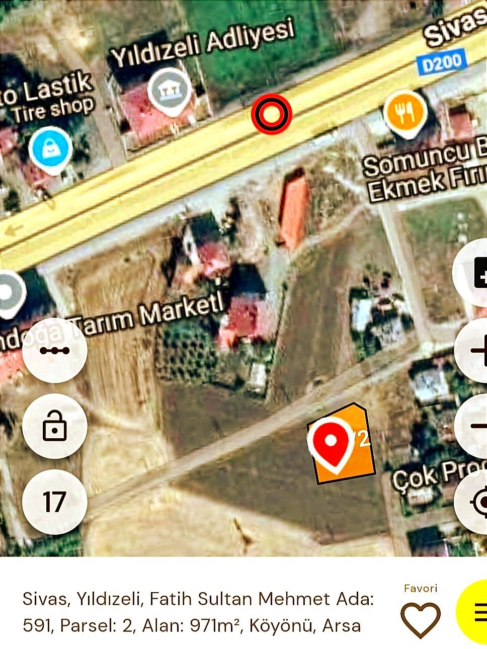 Yıldızeli’nde 972 m² Konut İmarlı Satılık Arsa