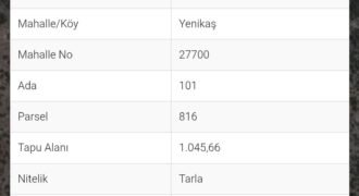 Mersin Aydıncık Yenikaş’ta Denize 1,5 km Satılık Tarla